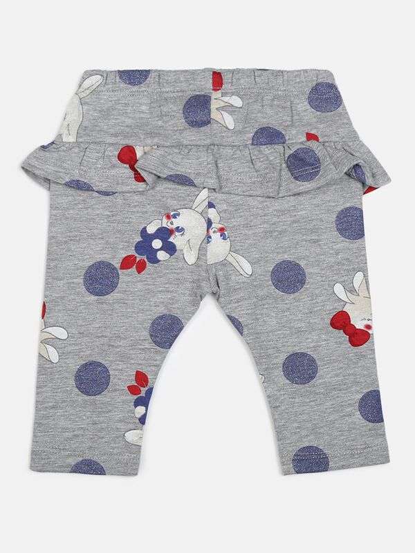 Fleece Long Trousers -Polka Print image number 1